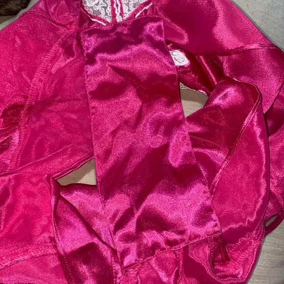 🎱1990’s Vintage Victoria's Secret Gold Label Lace Fushia Teddy! - Picture 13 of 14